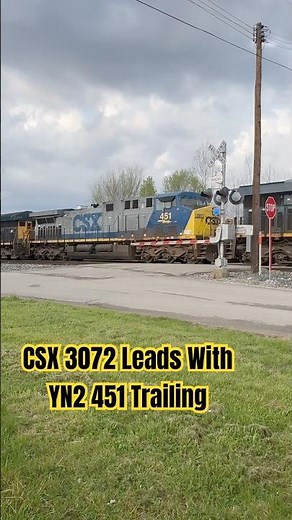 YN2 451 Trails 3072 Through Parkersburg WV! #csx #csxt #train #railfan