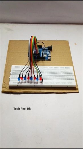Arduino UNO LED Chaser Lights project #shorts #arduinoproject