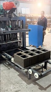 Automatic QT4-25PLC Concrete Block Machine Test Run | Hollow Brick Production Demo #blockmachine