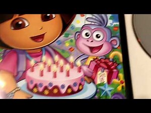Dora The Explorer Big Birthday Video / Nick Jr / DVD Movie Collection Display