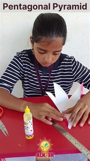 Pentagonal Pyramid પંચકોણીય પિરામિડ#education #maths #school #shape #3dshape#geometry