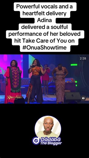 Adina's Soulful Performance of 'Take Care of You'