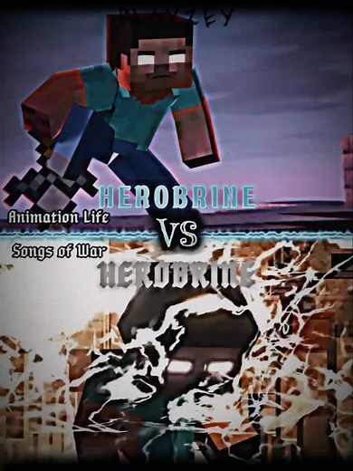 Herobrine vs Herobrine || #shorts #minecraft #songsofwar #animationlife