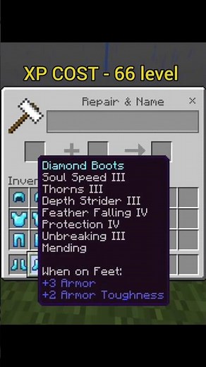 Maxing Out Diamond Boots With Least XP Possible! (Depth Strider Edition) | Minecraft PE/BEDROCK