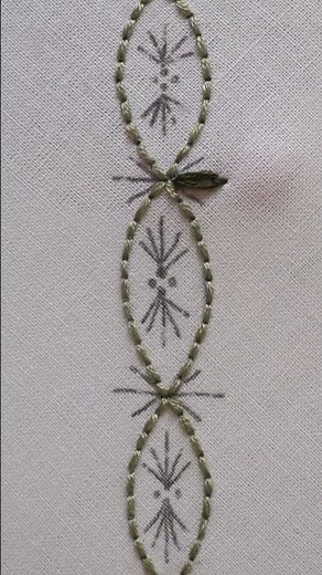 Easy Simple Border Stitch for Beginners. #embroidery #handbroidery #craftingtutorial