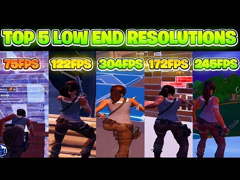 TOP 5 BEST STRETCHED RESOLUTIONS In Fortnite Season 4 For Low End PC - 🔨 BOOST FPS & REDUCE DELAY🔨