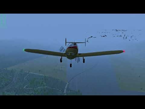 FlightGear - ERCO Ercoupe 415-F Circuit and Landing at Airport CYLW