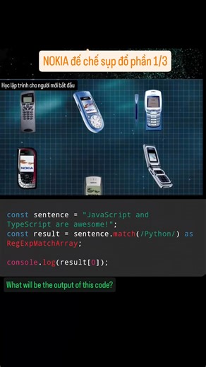 Quiz17.6 Using Type assertion in TypeScript Nokia đế chế sụp đổ phần 1/3 #hoclaptrinhchonguoimoibatdau #frontend #backend #TypeScript #javascript #technology #AI #CybersecurityHistory #hackers #chip | Học lập trình cho người mới bắt đầu