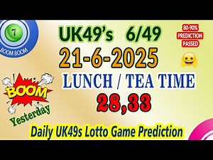 uk49s lunchtime predictions for today I prediction tea time I lucky lotto picks I uk49 prediction