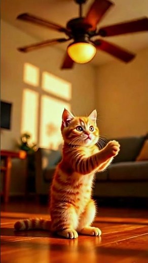 Kitten vs. Ceiling Fan – Who Will Win?