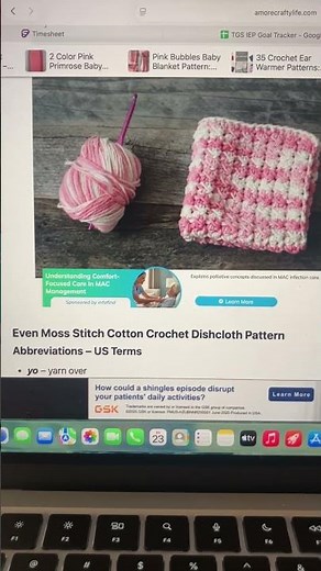 Easy Even Moss Stitch Crochet Pattern Free PDF Video Tutorial #crochet #crochetpattern