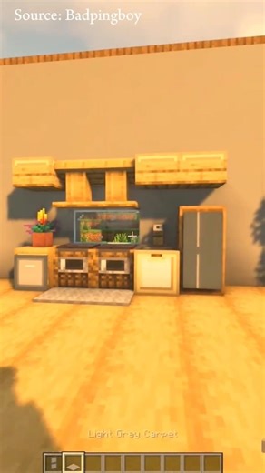 How to Make a Modern Kitchen in Minecraft #build #minecraft #building #minecraftbuilding #shorts