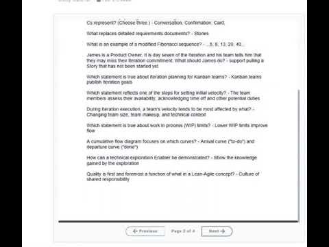 Agile Safe 5.1 Test Questions and Answers (For all Lessons).