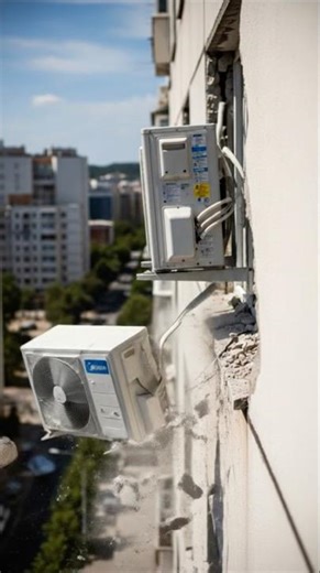 Air conditioner midea fall down ￼