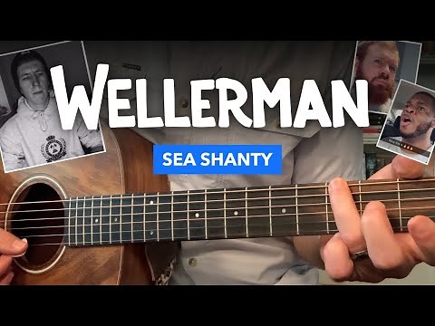 🎸 Wellerman (sea shanty) • Easy guitar lesson w/ chords & lyrics • Nathan Evans / TikTok
