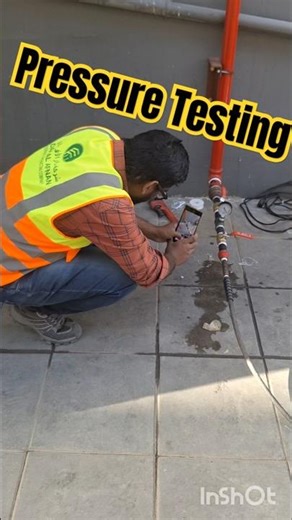 Fire pipe Pressure testing work #foryou #shortvideo #saudiarebiya #firefighter #firesystem #short