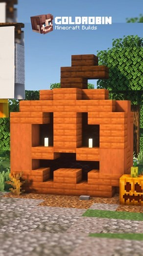 Goldrobin on Instagram: "Minecraft Halloween Jack O'Lantern 🎃, Tutorial on YouTube: Goldrobin (Link in Bio) #minecraft #minecraftbuilds #minecrafttutorial #minecraftbuild #minecraftinspiration #minecrafthouse #halloween"