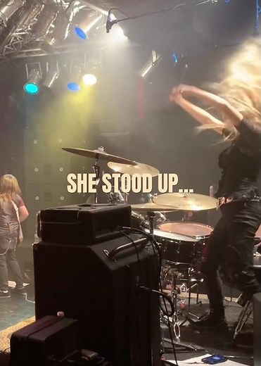 The Song Was Ending… But Aby Wasn’t Done Yet 🥁🤘#LILIAC #RainbowInTheDark #Drummer #RockBand #Live