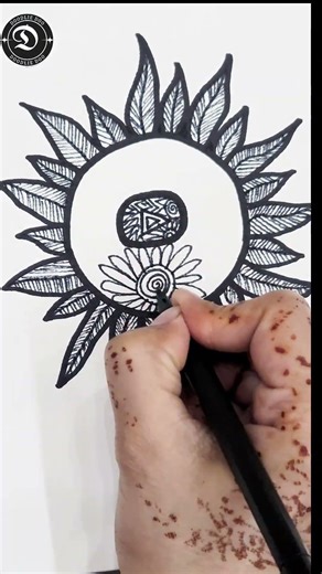 Turning lines into sunshine! ✨ Watch this black & white doodle bloom into a colorful masterpiece. ☀️