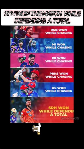 SRH WON THE MATCH WHILE DEFWNDING THE SCORE#viral #cricket #shorts
