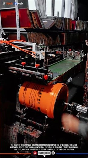 Innovation Screen Printing Manufacturing with Technology Pneumatic System #tech