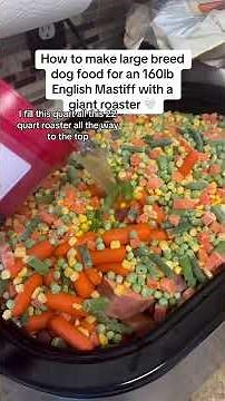 Homemade dog food recipe for large breeds #dogfoodrecipe