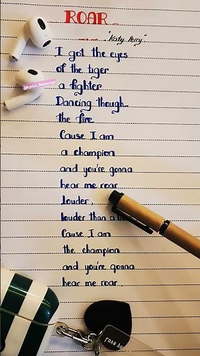 ROAR Song by Katy Perry #shorts #lyrics #roar #katyperry #music