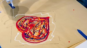 Easy acrylic fluid art on wax paper wow 🤩 | Acrylic art by Gilly Kube