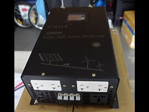 WZRELB 3000W Split Phase Inverter 24v DC to 120v 240v AC review and test