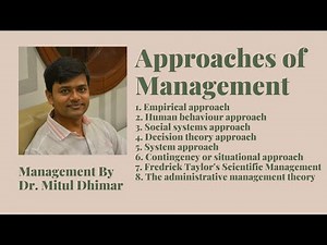 Approaches of management with examples / Different schools of management thought with examples