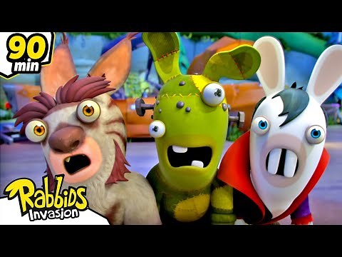 Rabbids dress up for Halloween! 🎃🧛 | RABBIDS INVASION 🐰 | 90mn Compilation | Cartoon for kids