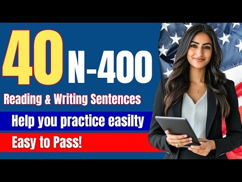 N-400 English Writing Test Practice - MULTIPLE VOICES for US Citizenship Interview #n400