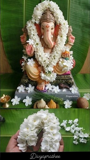 DIY Flower Mala 🌸​Make Your Own Mala at Home!​Crafting a Stunning Plumeria Garland for Lord Ganesha