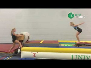 Overslag op vloer leren - Turnen methodische oefeningen vloer