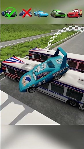 Which car Reverse Jumps over the bus #beamngdrive