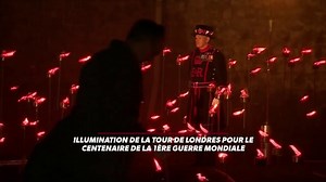 La Tour de Londres "enflammée" pour le centenaire de 14-18