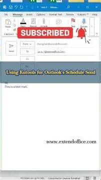 Schedule send in Outlook
