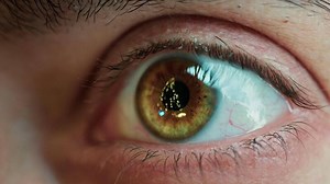 eye look at Christmas tree