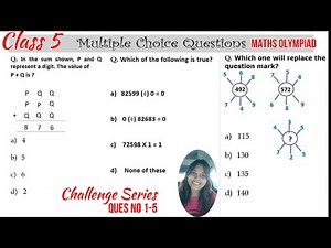 Class 5 Maths Challenge Series Question 1-5| Class 5 Maths Olympiad Question | Class 5 Maths Quiz
