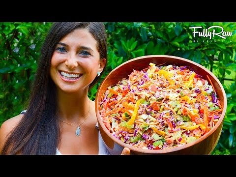 Rainbow Coleslaw with FullyRaw Mayonnaise!