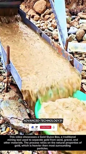 Traditional Gold Separation Using a Sluice Box !! #innovation #tool #ideas