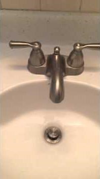 Tighten the handle on bathroom faucet