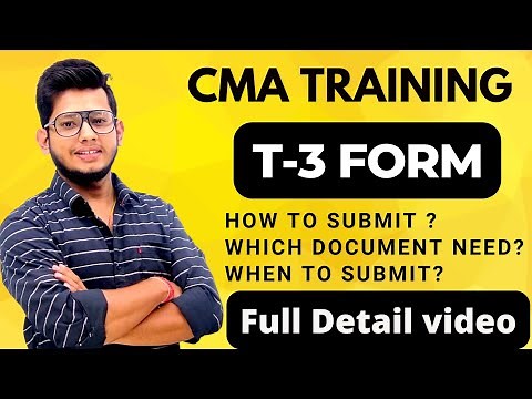 How to Submit T-3 Exemption Form (Full Detail) || CMA TRAINING FORM