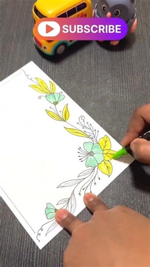 Aesthetic Front page border designs for school projects | simple design for assignment #shorts #art