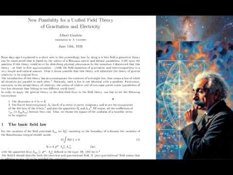 Einstein 1928 -Unified Field Theory Ai discussion and Full Paper Audio