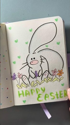 Happy Easter 🐰🌸 | Easy Cute Bunny Drawing