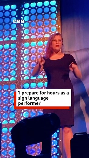 Rebecca Palmer is a sign language performer in her spare time, helping to make events more accessible for deaf people. | BBC Wolverhampton & Black Country