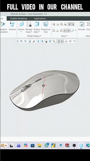 Surface modelling | Mouse in creo 🤯 | #shorts #animation #surfacing