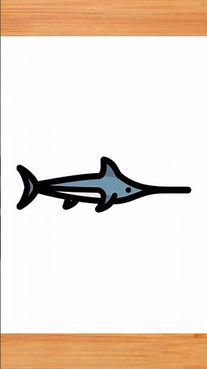 How to draw swordfish #animalfriends #animalfun #animalfanart #animallineart