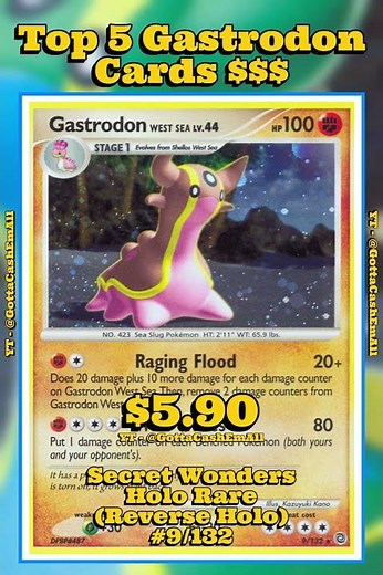 Top 5 RAREST Gastrodon Pokémon Cards 💎 #pokemon #pokemoncards #pokémon #top5 #pokemontcg #tcg